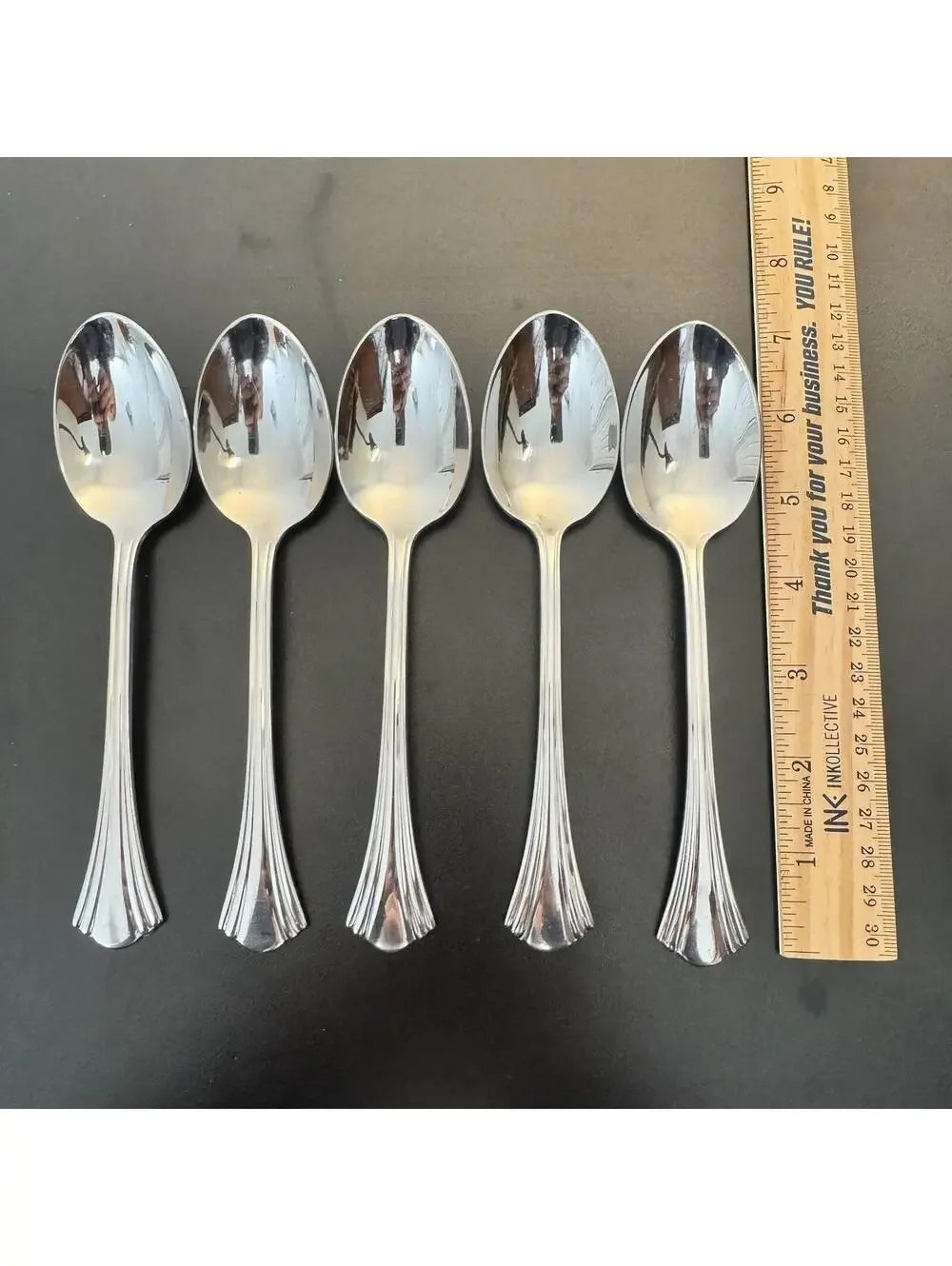 Reed & Barton Covington 5 Stainless Oval Soup Spoons 6 3/4